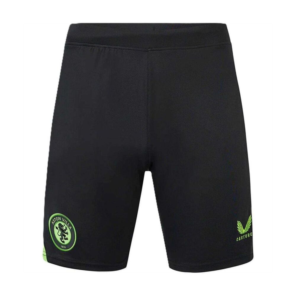 Castore Mens Aston Villa FC Football Goalkeeper Shorts / Black Caviar